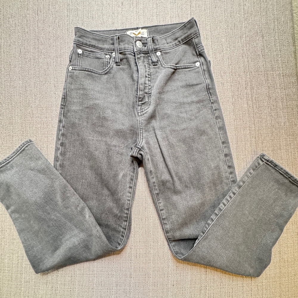 Madewell Classic Straight Jeans Gray High Rise Denim Size 24